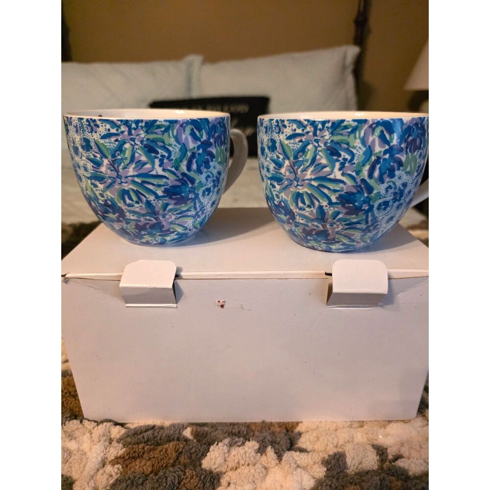 Lilly Pulitzer Floral Ceramic Mugs (Set of 2)Brand new in original box